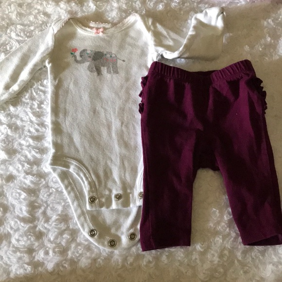 Outfit NB top and 0-3 mos bottoms - Picture 1 of 3